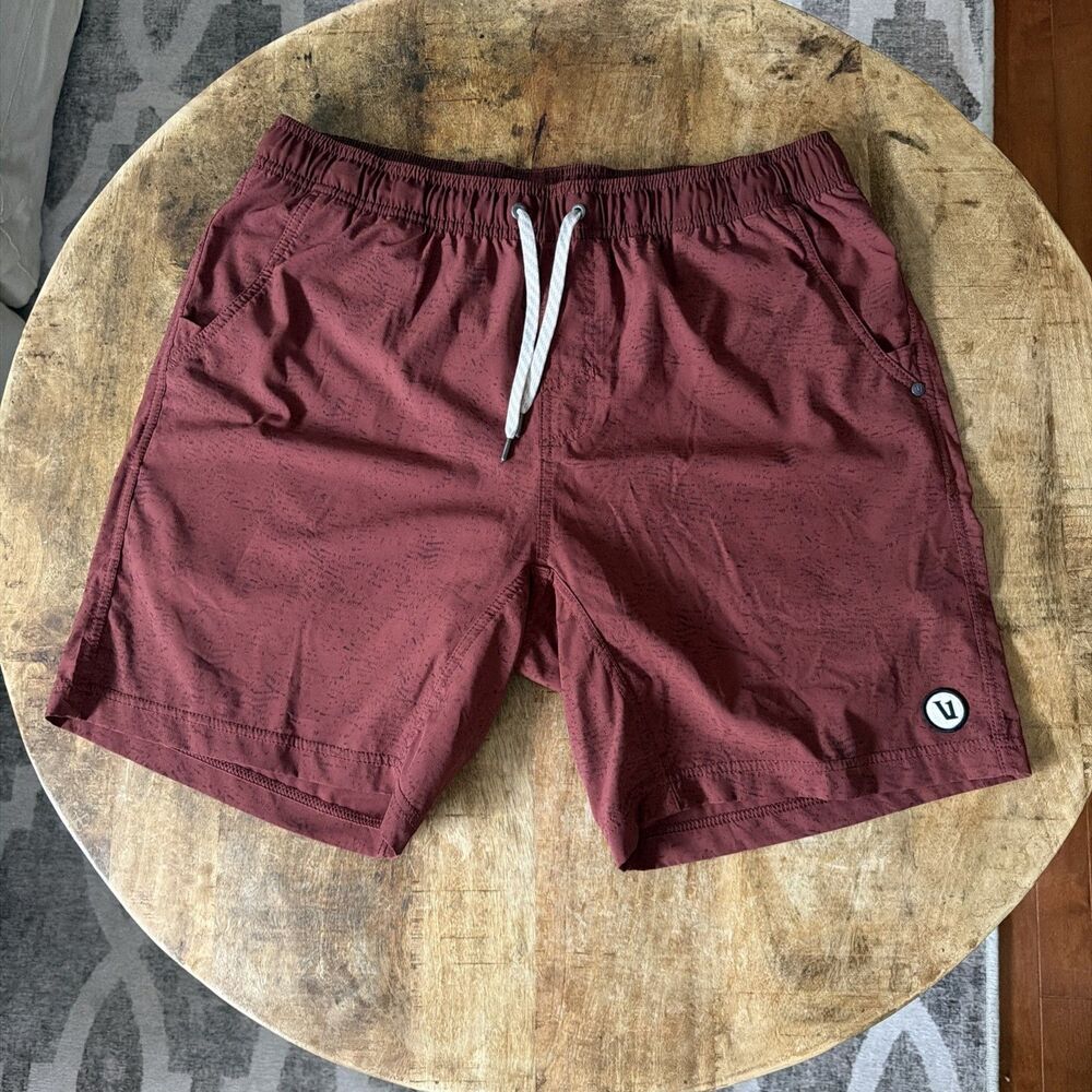 Vuori Kore Short 7" Lined Mens Size Large Rust Terracotta Heather